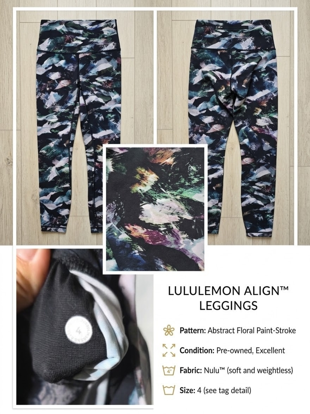 Lululemon Align™  Leggings in Abstract Floral Paint-Stroke